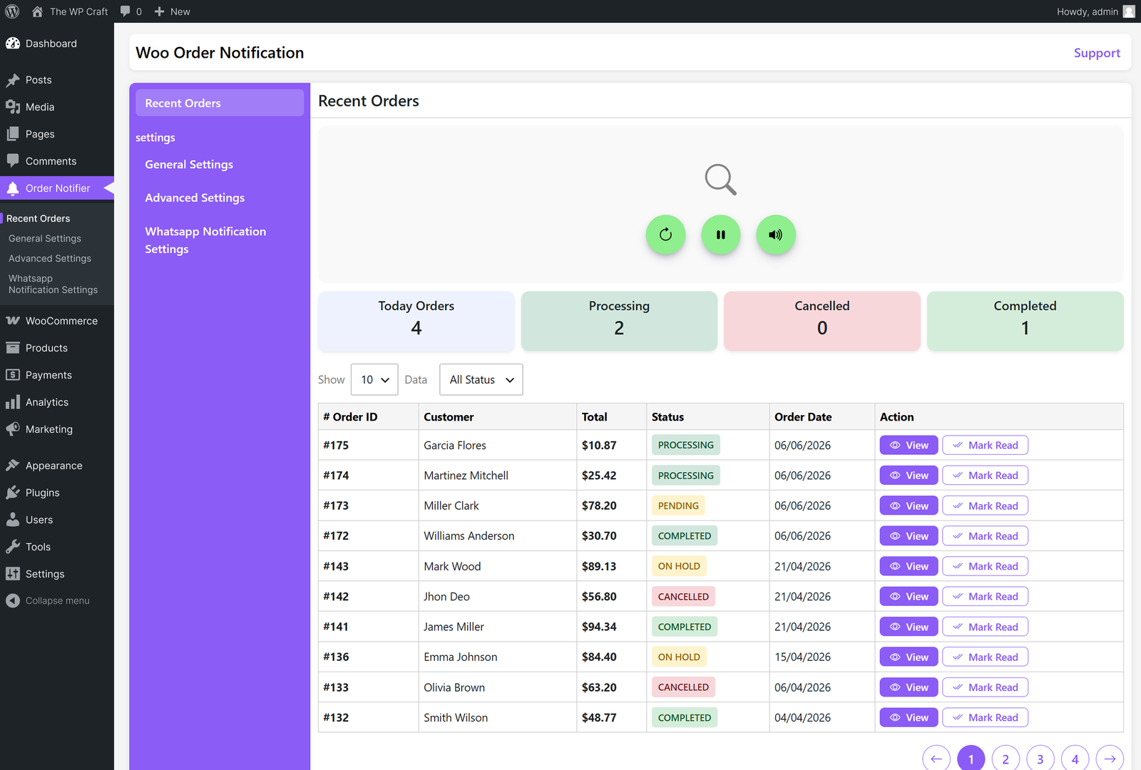 Instant Order Notification for WooCommerce